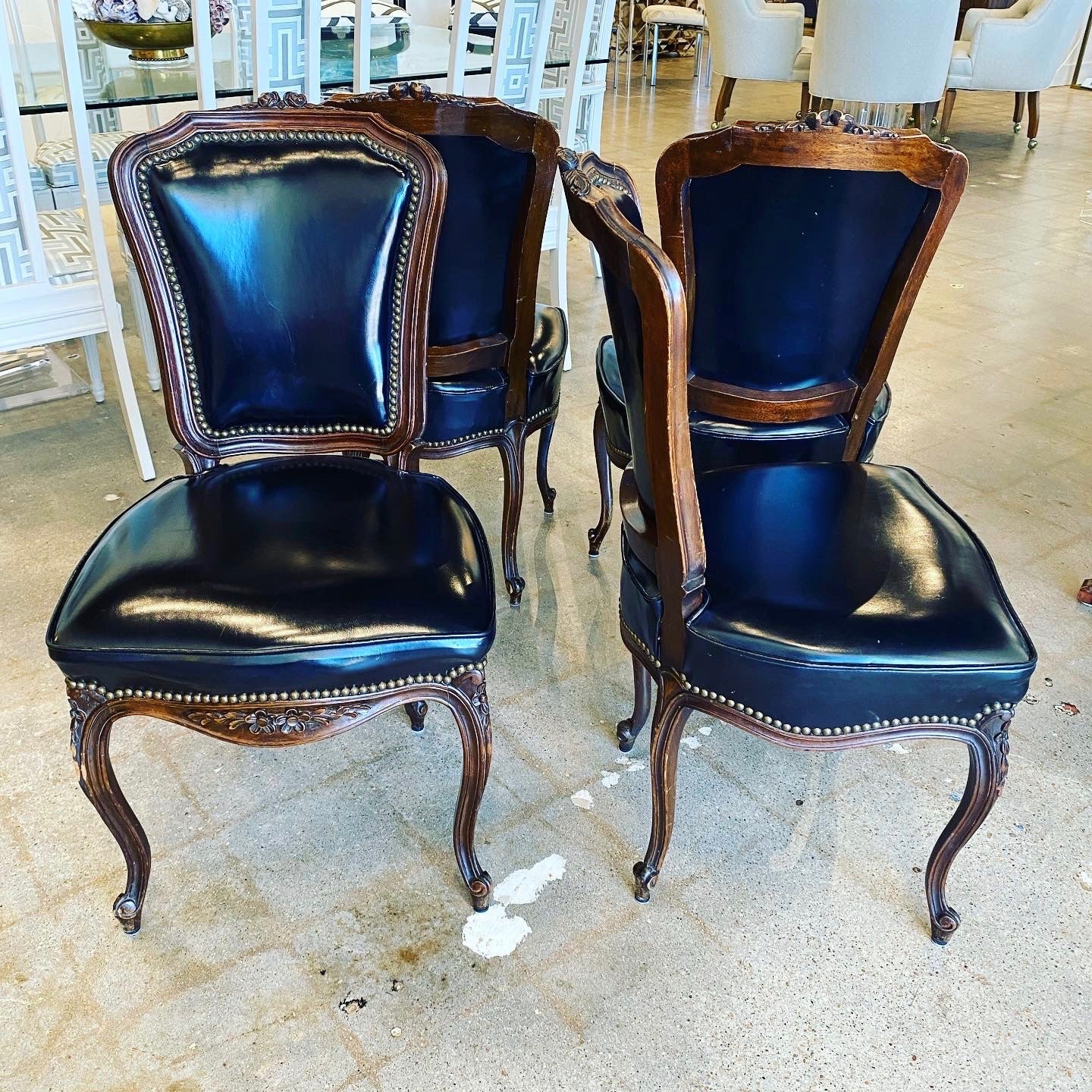 louis chairs dining black