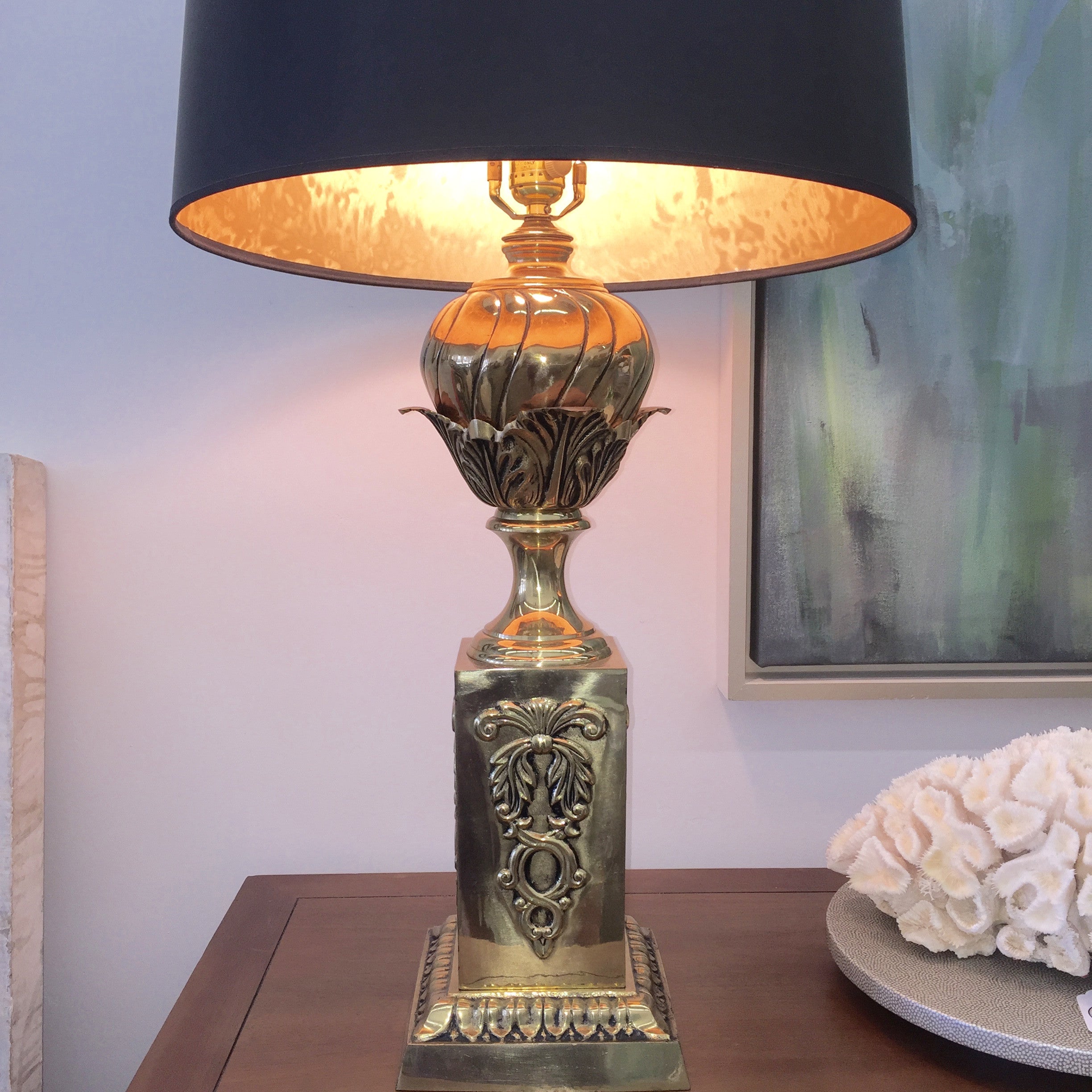Vintage Italian Solid Brass Lamps (Pair) - Park + Eighth