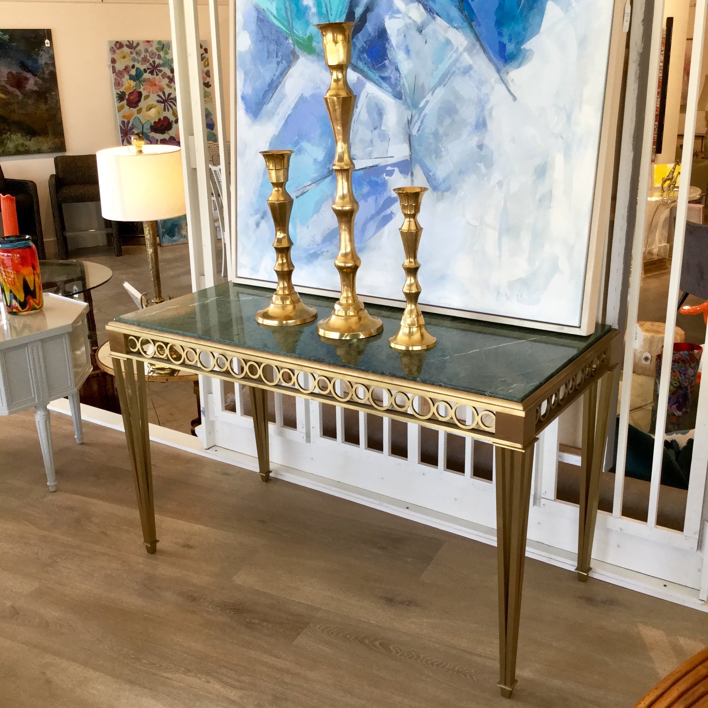Vintage Brasarble Console Table