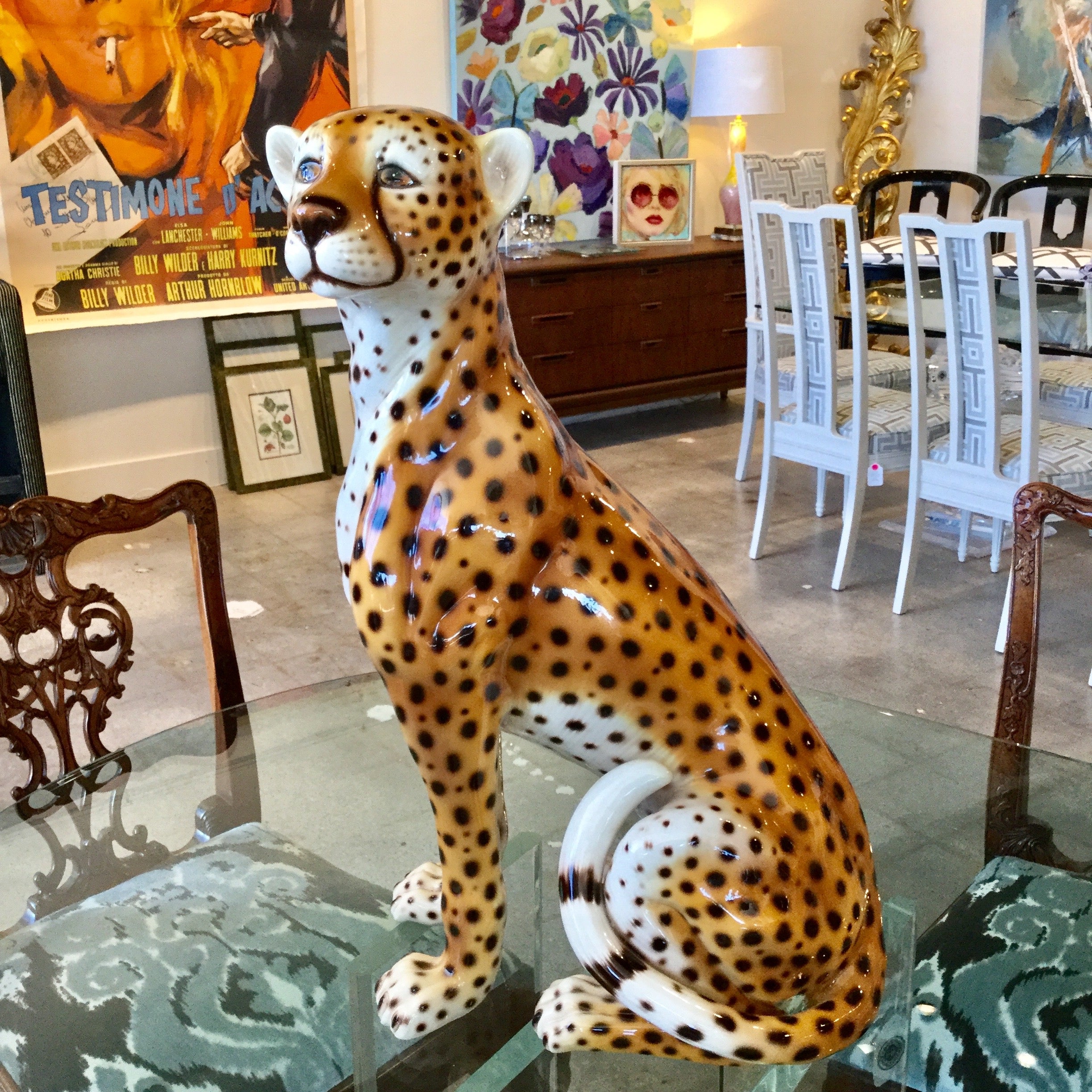 Vintage Ceramic Italian Safari Cheetah (Sitting) - Park + Eighth