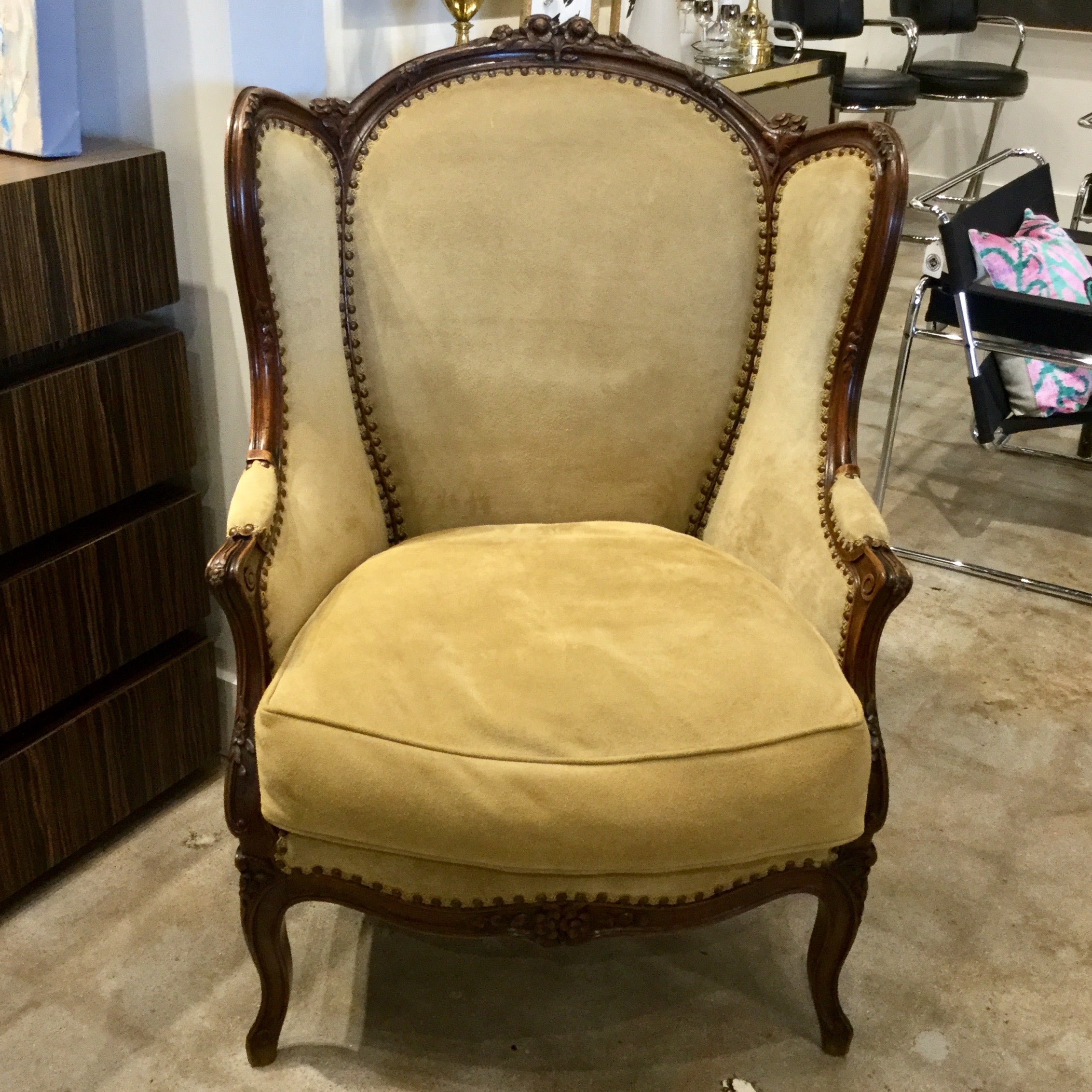 Pair of French Louis XV Walnut Bergere Chairs – Avery & Dash